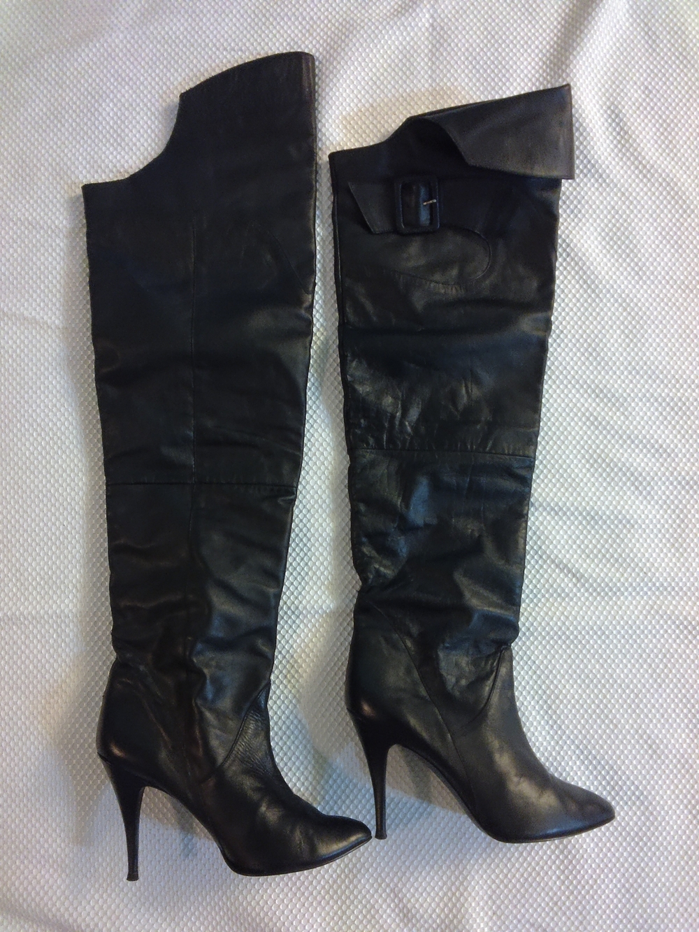 Women's Black Over-the-Knee High Heel Boots